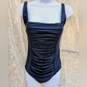 Calvin Klein Black Swimsuit Slimming Fit One Piece Swimwear